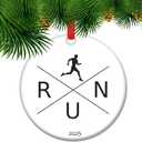 2025 Cross Country Ornament - XC Running Gift for Runners, Christmas Keepsake for Male Cross Country Athletes, Marathon & Track Club Decor (C01)