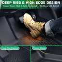Floor Mats Cargo Liner for Honda Accord 2013-2017(Sedan ONLY), Custom Fit All-Weather Rubber Car Liners, Waterproof Anti-Slip Floor Accessories for Accord EX/EX-L/LX/LX-S/Sport/Touring