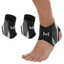 Ankle Brace 2 Pack, Adjustable Lace-Up Ankle Support with Stabilizing Straps, Breathable Compression Ankle Stabilizer for Running, Basketball, Sports & Daily Wear for Men & Women (Gray)