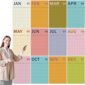 2026 Wall Calendar 12 Month Large Undated Monthly Vertical Wall Calendar 24" x 16" Yearly 2026 Big Monthly Planner for Office Home School Organizing Planning (Colorful)