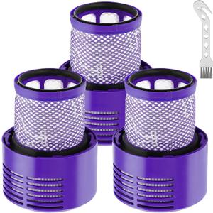 3 Pack V10 Filters Replacement for Dyson Cyclone Series, Cyclone V10 Absolute, Cyclone V10 Animal, Cyclone V10 Motorhead, Cyclone V10 Total Clean, SV12, Replaces Part # 969082-01