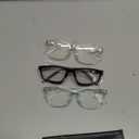 3 Pack Bifocal Reading Glasses for Women Men Bi-focal Readers PC Frame Fixed Hinge Dual Focal Clear Top Eyewear, Black + Pretty Pink + Pea Color, +2.00