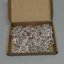 PATIKIL 60Pcs Crown Charms, 1.3" x 0.98" Mini Metal Rhinestone Crystal Crown Embellishments Bulk DIY Handmade Phone Case Clothes Decor Party, Silver Tone