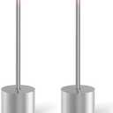 Silver Cordless Table Lamp Rechargeable - 2 Pack 5000mAH Battery Operated Lamp for Counter, 3 Color Stepless Dimming Waterproof LED Wireless Lamp for Dining Kitchen, Outdoor Patio, Touch Control