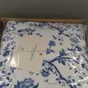 Laura Ashley - Queen Comforter Set, Soft & Reversible Cotton Bedding, Medium Weight for Year Round Comfort, 7 Piece Bed Set with Matching Pillowcases, Euro Shams & Bonus Throw Pillows (Elise Blue)