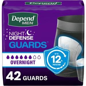 Depend Men Night Defense Guards, 42 ct