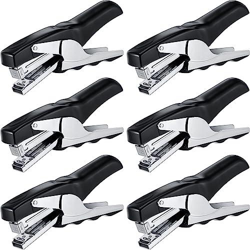 Yexiya Heavy Duty Plier Stapler Heavy Duty Office Hand Held Stapler Effortless 50 Sheet Capacity Desk Good for Stapling Home Warehouse School, Black(6 Pcs)