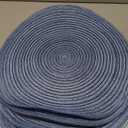 SHACOS Round Braided Placemats Set of 4 Dining Table Placemats 15 inch Circle Place Mats Easy to Clean Table Mats Indoor Outdoor, Blue Gray