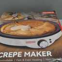 SugarWhisk Crepe Maker Electric, Crepe Pan 12 Inch with 5 X 4 Silicone Molds, Pancake Maker Machine for Pancakes & Tortilla & Fried Eggs, Batter Spreader & Spatula Included, White