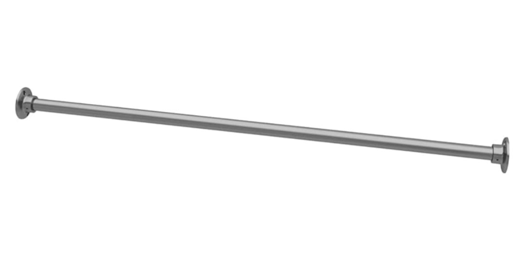 Naiture 36" Never Rust Stainless Steel Straight Shower Curtain Rod in Brushed Nickel Finish