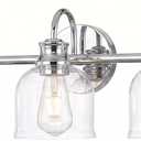URSOLA 5 Lights 40" Bathroom Vanity Light Fixtures, Chrome Traditional Classic Vanity Light with Clear Glass, Bathroom Lighting Fixtures Over Mirror