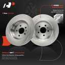 A-Premium 12.44 Inch (316mm) Rear Solid Disc Brake Rotors, 2-Pack