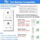 4-Speed Universal Ceiling Fan Wall Control for Hunter & Casablanca, Handheld Remote with Magnetic Detachable, Compatible with Hunter Remote K6731, K6927, 99373, 99375, 99195, 99771, 99815,?434MHz?