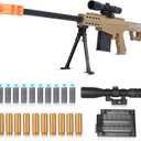 Toy Gun with Soft Bullet Guns, Toy Blasters & Guns with Shell Ejection, Shell Ejecting Shotgun with 10 Foam Soft Bullets & 10 Shells & Scope Sniper, Party Birthday Gifts for Boys Girls Age 8+