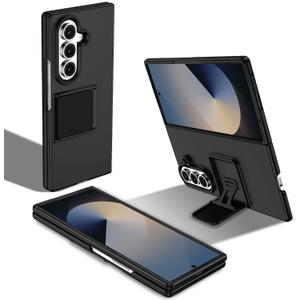 for Samsung Galaxy Z Fold 7 Case with Foldable Kickstand, Slim Matte Finish Hard PC Cover Military Grade Protection Shockproof Protective Case for Galaxy Z Fold 7 -Black