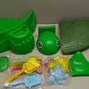 Turtle Sandbox with Lid & Beach Toys Set, 38" Kids Sandbox for Toddlers 3-8, Indoor Outdoor Sensory Play Sand Box with Cover, Summer Gift for Ages 3-8