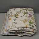 jinchan Floraison Floral Runners for Hallways 3x8 Soft Washable Runner Rug Non Slip Indoor Low Pile Chinoiserie Neutral Botanical Long Mat for Entryway Bedroom Kitchen Laundry Beige/Blue