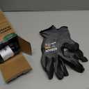 Kebada W1 Work Gloves for Men and Women, PU Coated Safety Gloves with Grip, Touchscreen, Ideal for Warehouse Package Handling, Construction, Gardening, 12 Pairs Gray Large