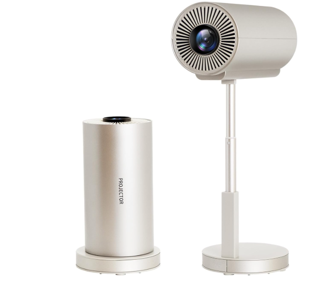 Mini Projector with WiFi and Bluetooth, 1080P Portable Movie Projector with 500 ANSI Lumens, Smart Android TV Projector Builtin Netflix/YouTube, Electric Focus, for Bedroom and Apartment（Rose Gold）