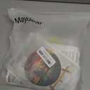 Maydear 4 Pack Embroidery Starter Kit with Pattern, Stamped Cross Stitch Kits for Beginners Adults with Embroidery Hoop and Instructions, Hand Embroidery Kit (Embroidery kit flower2) (blue)