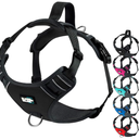 Black Rhino  Dog Strap Harness with 4 x Metal Buckles,for X-Large Sized Dog,K9 Vest,Y-Shape Chest,Adjustable Pet Harness,No-Pull Front Leash Clip (X-Large (Pack of 1), Black)