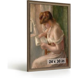 HLiWEGNS Vintage Bronze 24x30 Frame – Poster Frame with Aged Bronze Finish – Picture Frame for 24 x 30 Artwork, Canvas Prints, Puzzles, and Wall Decor