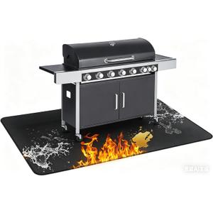 60 x 40 inch Firepit Mat for Outdoor Grill, Fireproof Mats for Under Reusable Oil-Proof Waterproof Grill Mats Repalce BBQ Pad for Deck Patio Grass Fire Pit Accessories for Outside