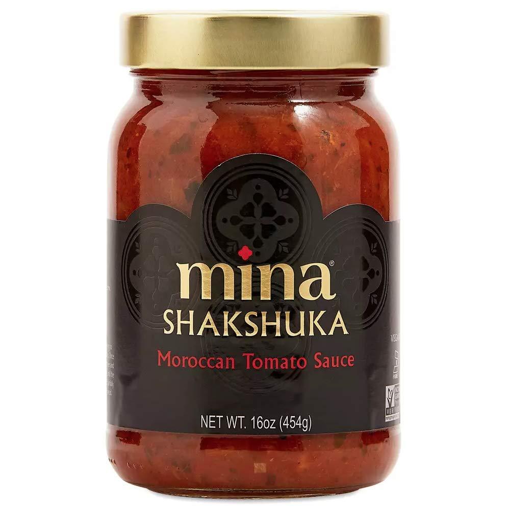 2 x Mina Shakshuka Sauce, Moroccan Tomato Sauce, 16 Oz Sugar Free Sauce, Keto Friendly, Perfect to Use as Pasta Sauce and Simmer Sauce, Delicious with Eggs, Pizza, Sandwiches, and More