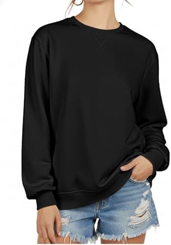 ZENUTA Sweatshirt for Women Long Sleeve Crewneck Womens Sweatshirt Pullover Long Sweatshirts for Women Tunic Top Loose Fit, S