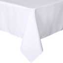 Sancua Rectangle Tablecloth - 70 x 120 Inch - Stain and Wrinkle Resistant Washable Polyester Table Cloth, Decorative Fabric Table Cover for Dining Tables, Buffet Parties and Camping, White