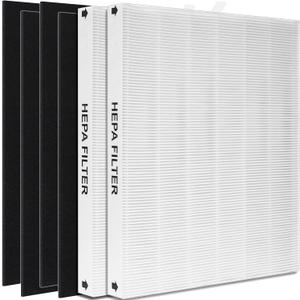 AP-1512HH True HEPA Replacement filter, Compatible with Coway Airmega AP-1512HH, AP-1512HH-FP, AP-1518R, AP-1519P, Item NO #3304899 (2 HEPA Filters + 4 Odor Pre-filters)