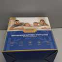 Premium 100% Waterproof King Mattress Protector Breathable Cooling 3D Air Fabric Cover Smooth Soft Hypoallergenic Noiseless Bed Cover Machine Washable Vinyl Free, 8-21'' Deep Pocket (White)