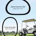 Drive & Starter Generator Belt Replace Fit for Yamaha G2, G5, G8, G9, G14 G16 G22 Drive Starter Belt Set for Golf Cart Replace J55-G6241-00, J55-H1173-00