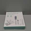 6 in 1 Baby Bottle Brush Set,Bottle Cleaner Brush Kit with Silicone Bottle Brush,Drying Rack,Nipple Brush,Straw Brush,Soap Dispenser&Storage Box,Portable Baby Essentials for Home&Travel (White)