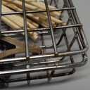 Grill Basket - Grill Baskets for Outdoor Grill, Stainless Steel Large Grilling Basket w Removable Handle, Portable Fish Grilling Rack for Grill Ideal Meat Fish Vegetables Grilling Accessories