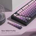 Womier MOA Keycaps Japanese, PBT Keycaps 60 75 100 Percent,Cute Dye-Sublimation 134 Keys Custom Keyboard Key Cap for Cherry Gateron MX Switches Mechanical Keyboards, Gradient Purple