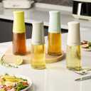 Olive Oil Dispenser Bottle for Kitchen, Auto FlipNon-DripLeak Proof, Oil Bottles for Kitchen, Vinegar Dispenser, Cooking Glass Bottle with 500ml (Cream Yellow)