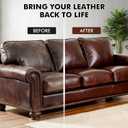 STARTSO WORLD Leather Recoloring Balm, Black Leather Repair Kit for Furniture, Leather Dye, Leather Color Restorer for Couches, Leather Couch Paint | Repair, Restore Faded & Scratched Leather