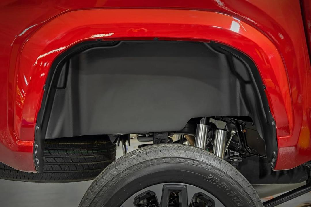 Rough Country Rear Wheel Well Liners for Toyota Tacoma (2024-2026) - Heavy-Duty Rear Fender Liners for Mud & Debris Protection, Made in USA