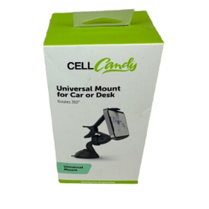 Cell Candy - Universal Cell Phone Mount for Car or Desk - Black