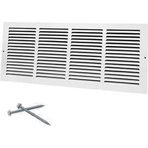 24"W x 8"H [Duct Opening Size] Steel Return Air Grille, Air Return Vent Cover for Ceiling and Sidewall - HVAC Air Vent Covers - [Outer Dimensions: 25.75"W x 9.75"H]