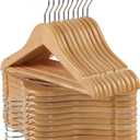 Edergoo Kids Wooden Hangers 20 Pack, Natural Wooden Baby Hangers with Smooth Finish, Solid Wood Children Hanger for Clothes with Precisely-Cut Notches, Swivel Hook Baby Clothes Hanger for Closet