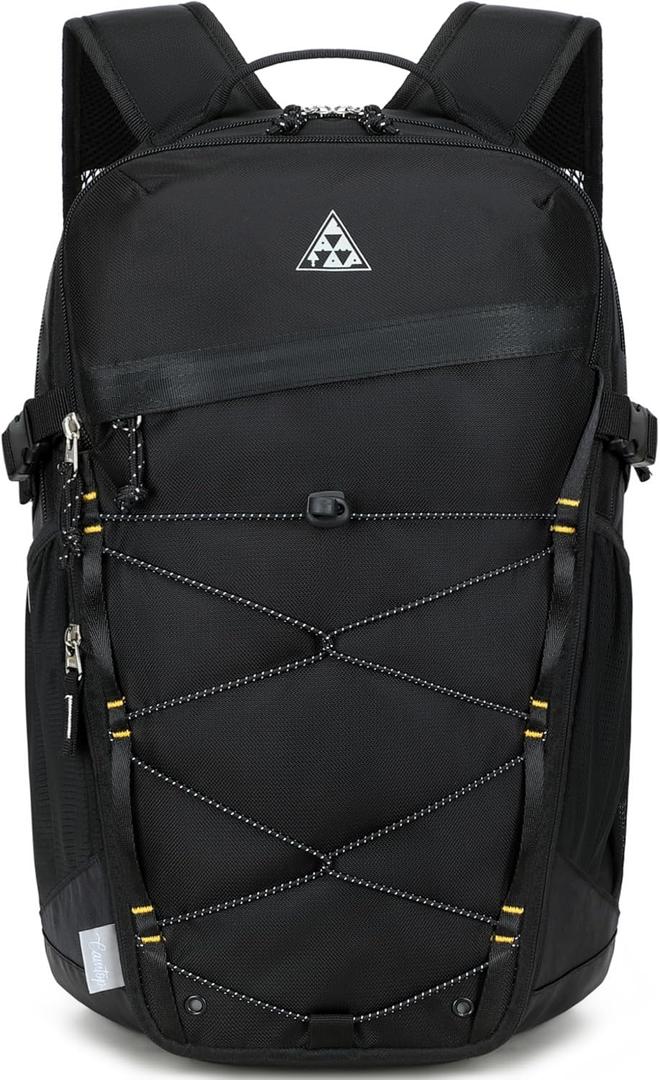 CAMTOP Backpack for Men Women Expandable Travel Backpack Fits 15.6 Inch Computer Lightweight Casual Backpacks for College Outdoor Daypack (Black)