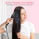 Enhanced Ceramic Hair Straightener Brush by MiroPure, 2-in-1 Ionic Straightening Brush with Anti-Scald Feature, Auto Temperature Lock & Auto-Off Function (Black)