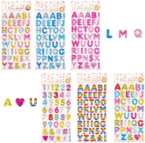 3D Puffy Glitter Stickers -  Colorful 3D Letter Stickers for Scrapbooking & DIY Crafts