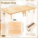 60"x30" Low Folding Picnic Table, Portable Boho Floor Table with Tablecloth, Ideal for Camping, Wedding, Beach, Garden, Party