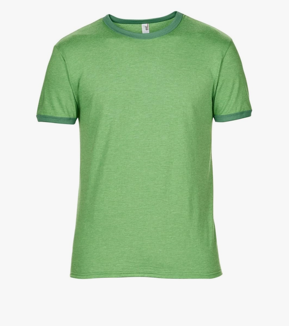 Anvil Mens Plain Lightweight Ringer T-Shirt (S)