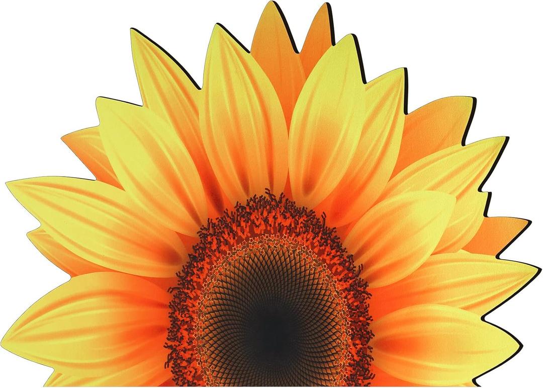 Amylove Sunflower Shape Bathroom Rug Non Slip Bath Mat Doormat Decorative Sunflower Rug Water Absorbent Cute Entrance Welcome Mat for Outdoor Indoor Kitchen Bath Shower Room, 27.6 Inch