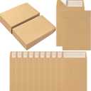 100 Pack Seed Envelopes Self-Adhesive Small Coin Envelopes Seed Storage Packets for Garden, Office or Wedding Gift (Kraft Brown, 3 1/4 4 1/2 inches)