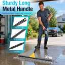 SOBONNE 30" Large Floor Squeegee Broom for Concrete Water Removal | Heavy Duty Double Rubber Water Squeegee/57" Long Handle for Tile Deck Bathromm Pool Warehouse Outdoor/Yellow